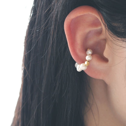 Natural stone Sazare crystal ear cuff | April birthstone