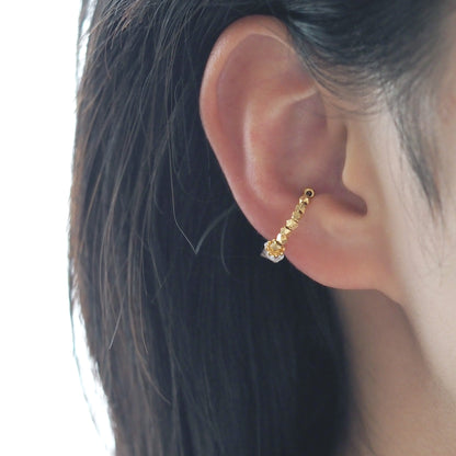 | 2way | Herkimer diamond x gold ear cuff | High quality AAA