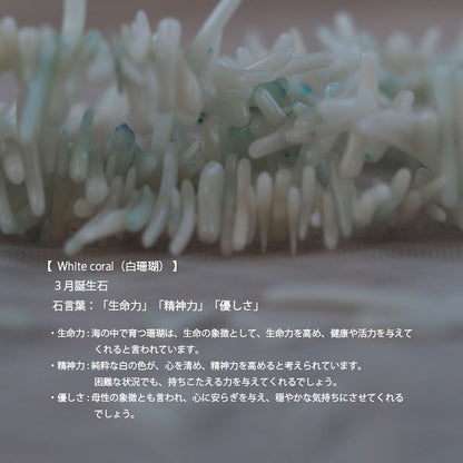 White coral｜白珊瑚のイヤーカフ｜３月誕生石