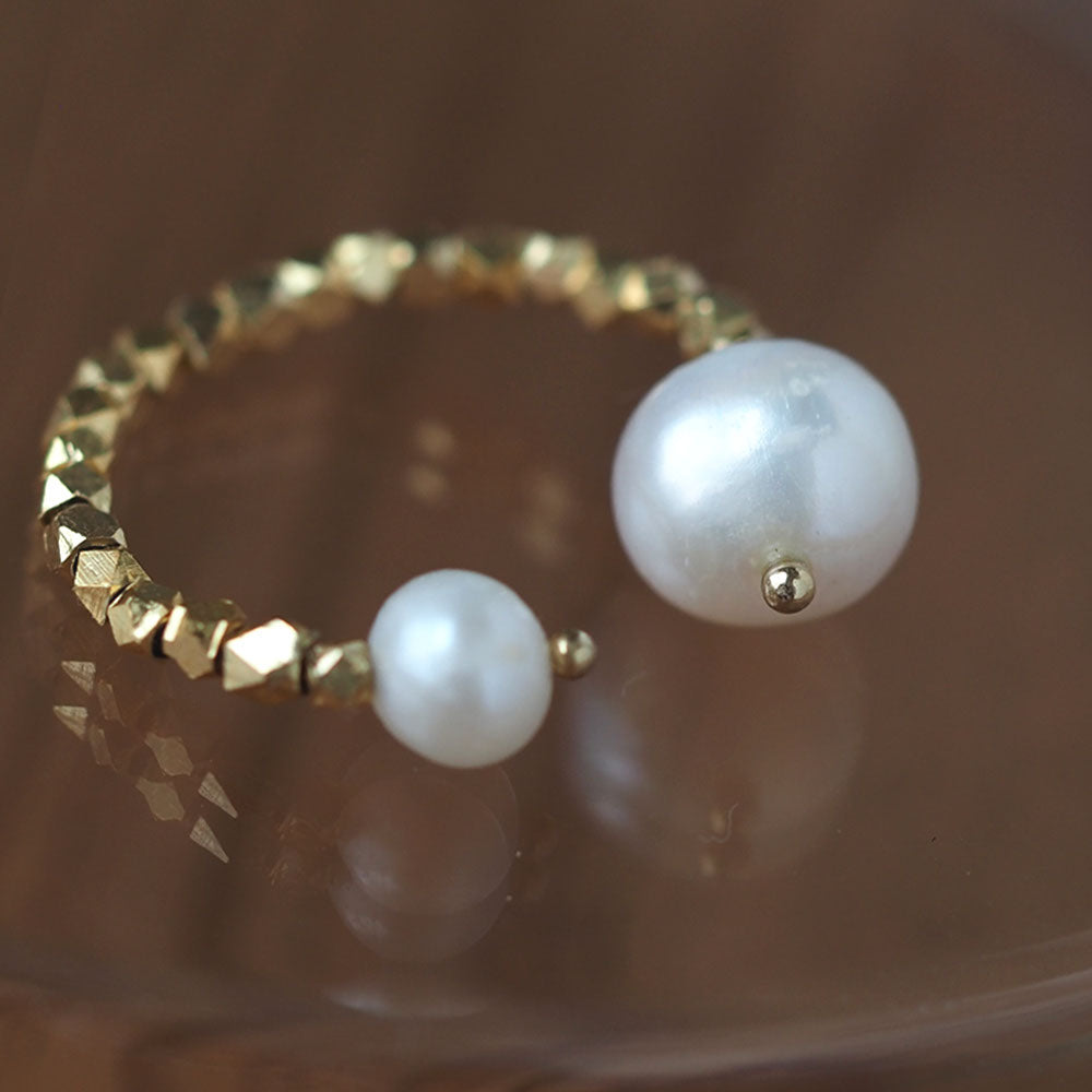 | 2way | Freshwater pearl x gold ear cuff