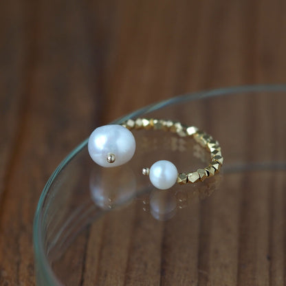 | 2way | Freshwater pearl x gold ear cuff