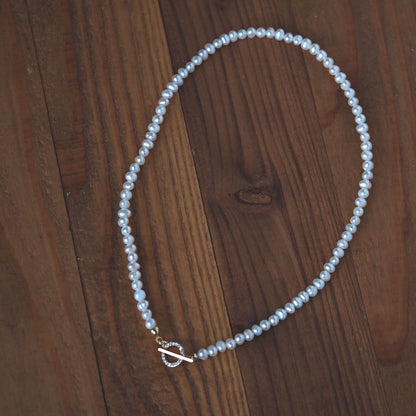 ｜2way｜Freshwater pearl necklace｜With mantel stone｜Quality AA+