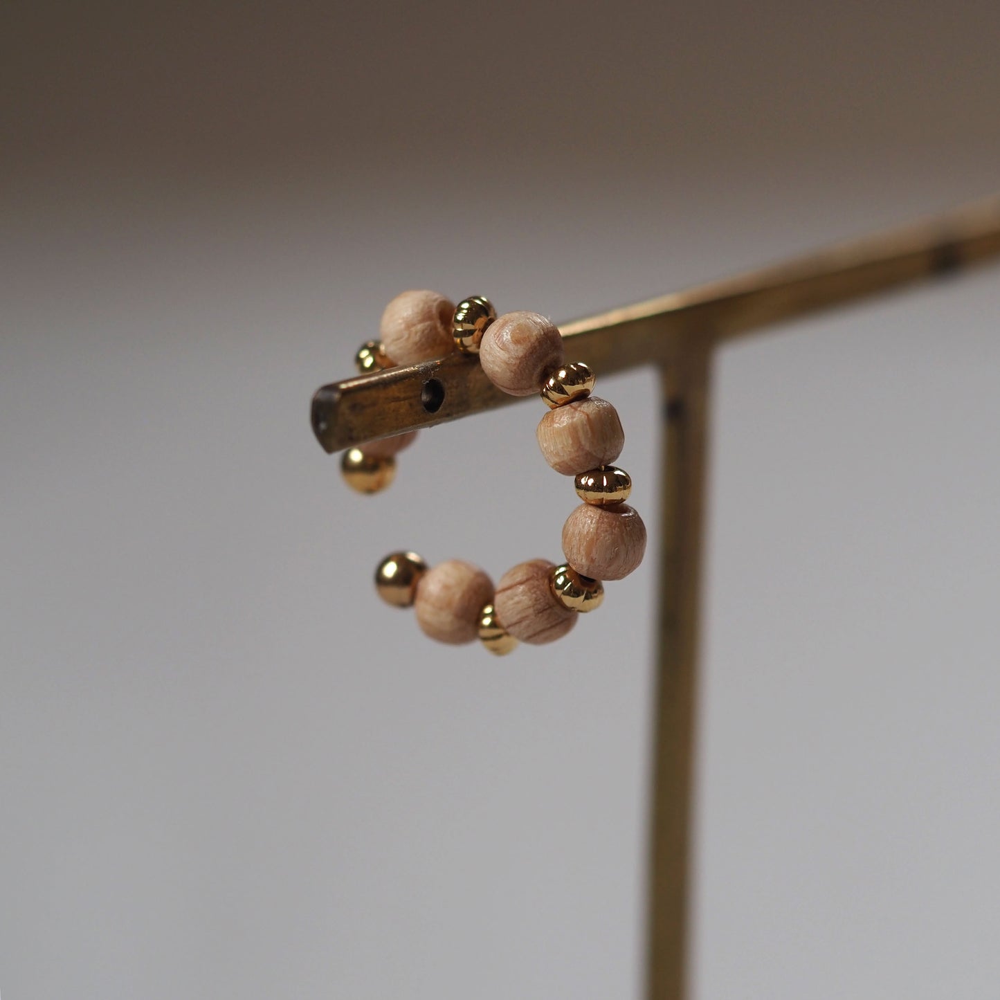 natural wood ear cuff