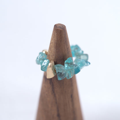 Natural stone Sazare crystal ear cuff | April birthstone