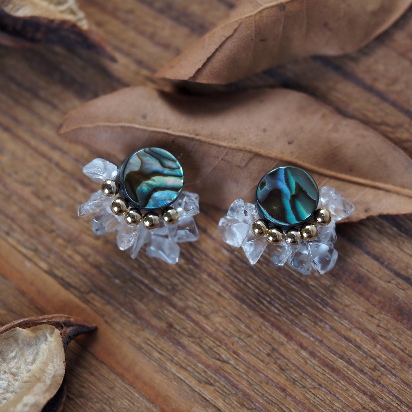 Flare｜Avalon Shell x Crystal &lt;&lt;Earrings&gt;&gt; Limited to 10 pairs｜Semi-order to choose from